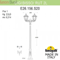 Уличный фонарь Rut E26.156.S20.AXF1R Fumagalli (2)