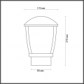 Уличный светильник на столб 4051/1B Tako от Odeon Light (4)