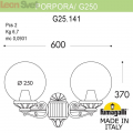 Настенный уличный светильник Globe 250 G25.141.000.AXE27 Fumagalli (2)