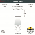 Уличный настенно-потолочный светильник Franca 90 3A7.000.000.LXU1L Fumagalli (2)