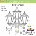 Столб фонарь для улицы Ricu Bisso  на основании Rut артикул E26.157.S31.BYE27 от Fumagalli (3)
