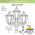 Столб фонарь для улицы Ricu Bisso  на основании Rut артикул E26.157.S31.BXE27 от Fumagalli (3)