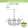 Подвесной уличный фонарь Saba K22.120.S30.WXF1R Fumagalli (5)