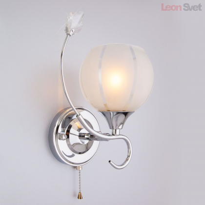 Настенный светильник 3457/1 хром/белый от Евросвет