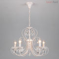 Подвесная люстра 3305/5 белый с золотом/прозрачный хрусталь Strotskis от Евросвет