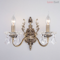 Настенный светильник 3281/2 античная бронза/прозрачный хрусталь Strotskis от Евросвет