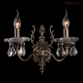 Настенный светильник 3281/2 античная бронза/прозрачный хрусталь Strotskis от Евросвет (5)