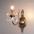 Настенный светильник 3281/1 античная бронза/прозрачный хрусталь Strotskis от Евросвет (2)