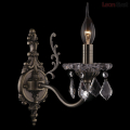 Настенный светильник 3281/1 античная бронза/прозрачный хрусталь Strotskis от Евросвет (6)