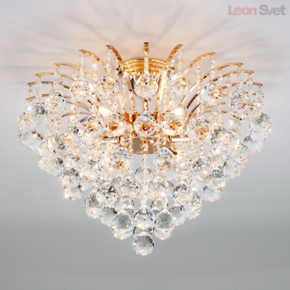 Потолочный светильник 3299/6 золото/прозрачный хрусталь Strotskis от Евросвет