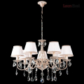 Люстра 3637/7 белый с золотом/прозрачный хрусталь Strotskis от Евросвет (5)