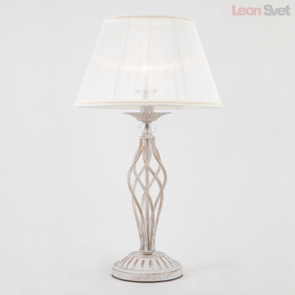 Настольная лампа 01002/1 белый с золотом от Евросвет