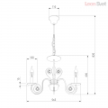 Подвесная люстра 60018/3 белый с золотом от Евросвет (6)