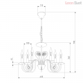 Подвесная люстра 60018/6 белый с золотом от Евросвет (5)