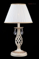 Настольная лампа 10054/1 белый с золотом/прозрачный хрусталь Strotskis от Евросвет (3)