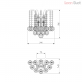 Настенный светильник 3299/2 хром/прозрачный хрусталь Strotskis от Евросвет (3)