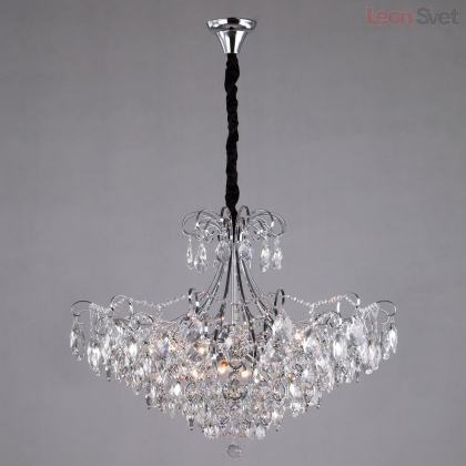 Люстра 10080/12 хром/прозрачный хрусталь Strotskis от Евросвет
