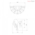 Настенный светильник 10081/2 хром/прозрачный хрусталь Strotskis от Евросвет (6)