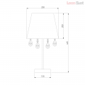 Настольная лампа 01036/1 хром/прозрачный хрусталь Strotskis от Евросвет (5)