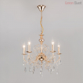 Люстра 10094/5 золото/прозрачный хрусталь Strotskis от Евросвет