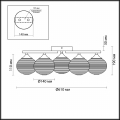 Люстра потолочная Cooper 4457/5C Lumion (2)