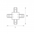 Соединитель X-образный однофазный Barra 501147 Lightstar (2)