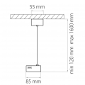 Подвесное питание для однофазного трека Barra 502196 Lightstar (2)