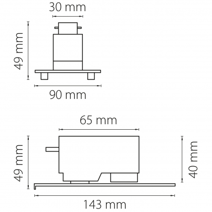 Трековое крепление с 1-фазным адаптером к 05121x Asta 592039 Lightstar