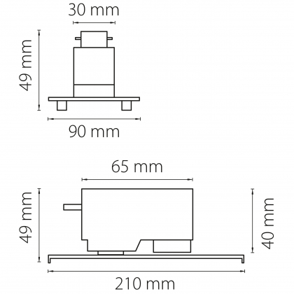 Трековое крепление с 1-фазным адаптером к 05122x Asta 592047 Lightstar