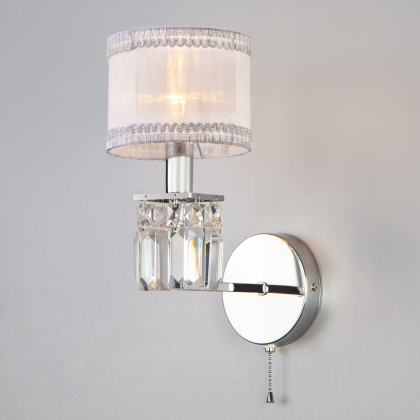 Бра Zaffiro 10099/1 хром/прозрачный хрусталь Strotskis Eurosvet