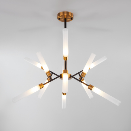 Люстра на штанге Alvin 70120/12 черный Eurosvet