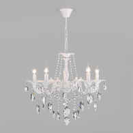 Подвесная люстра Veletta 10108/5 белый/прозрачный хрусталь Strotskis Eurosvet