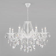 Подвесная люстра Veletta 10108/8 белый/прозрачный хрусталь Strotskis Eurosvet