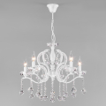 Подвесная люстра Brezza 10107/5 глянцевый белый/прозрачный хрусталь Strotskis Eurosvet (2)