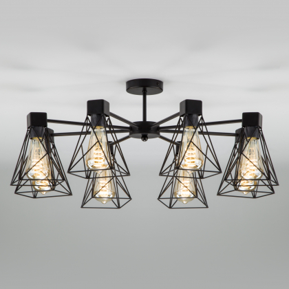 Потолочная люстра Trappola 70107/8 черный Eurosvet