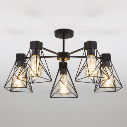 Потолочная люстра Trappola 70107/5 черный Eurosvet