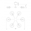 Потолочная люстра Gallo 70121/6 черный Eurosvet (5)