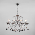 Хрустальная люстра Brezza 10107/8 хром/дымчатый хрусталь Strotskis Eurosvet