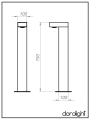 Уличный светильник с деревом Hob HOB100-750ST-BKW1 Dorolight (7)