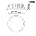 Встраиваемый светодиодный светильник 358952 Lante 15W 3000,4000,6000K Novotech (5)
