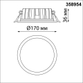 Встраиваемый светодиодный светильник 358954 Lante 20W 3000,4000,6000K Novotech (4)