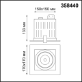 Встраиваемый светильник 4000K 24W Gesso 358440 Novotech (3)