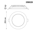 Встраиваемый светильник 4100K 7W Luna 358028 Novotech (3)