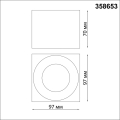 Накладной точечный светильник 4000K 12W Patera 358653 Novotech (4)