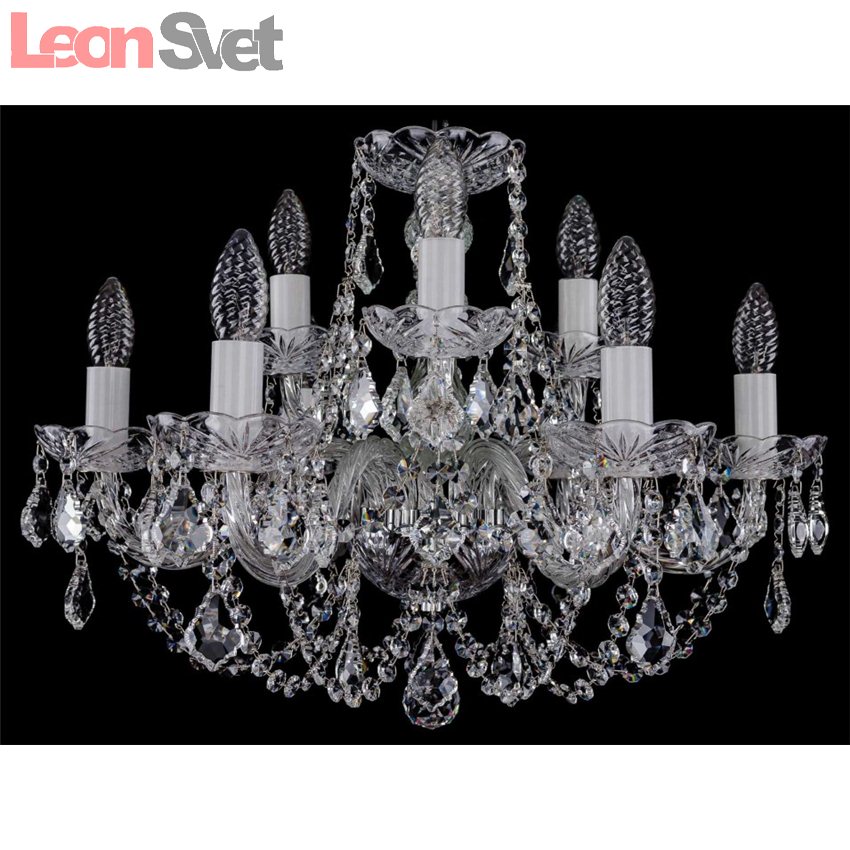 Подвесная люстра 1406/6+3/195/Ni/Leafs