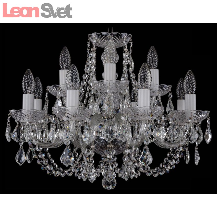 Подвесная люстра 1406/8+4/195/Ni/Leafs