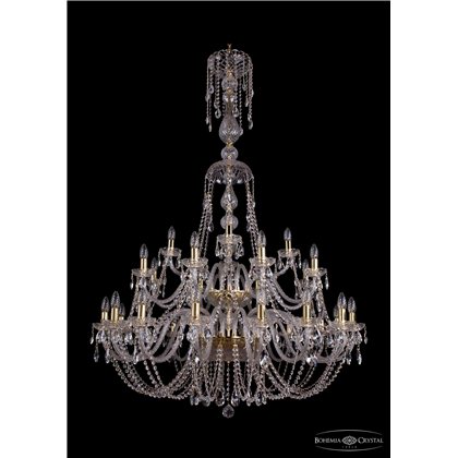 Чешская хрустальная люстра Большая Bohemia Ivele Crystal 1406/16+8+4/400/Big/G