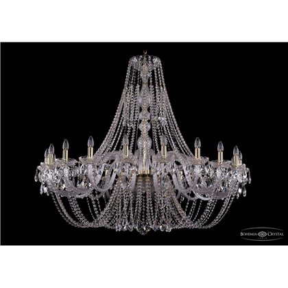 Чешская хрустальная люстра Большая Bohemia Ivele Crystal 1406/20/530-125/G