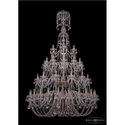 Чешская хрустальная люстра Большая Bohemia Ivele Crystal 1406/24+12+12+6/530-230/G