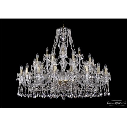 Чешская хрустальная люстра Большая Bohemia Ivele Crystal 1413/20+10+5/460-100/G